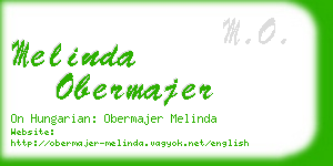 melinda obermajer business card